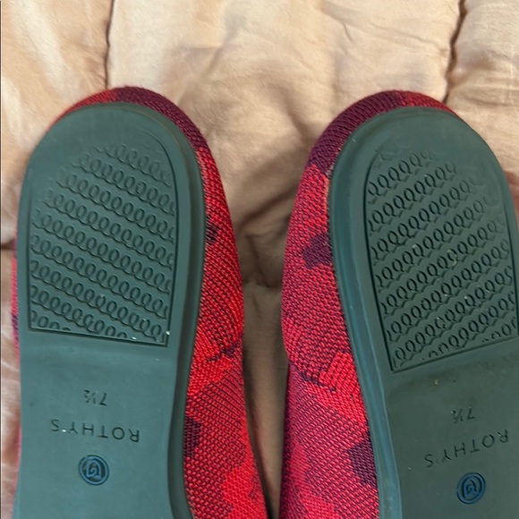 Rothy's Red and Purple Patterned Flats - Picture 3 of 5